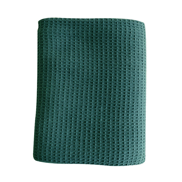 Ultra Soft Absorbent Tea Towel,Waffle Weave Cotton Dish Rags,45x65cm Large Kitchen Dinner Plate Hand Towel,Cloth Napkins: dark green