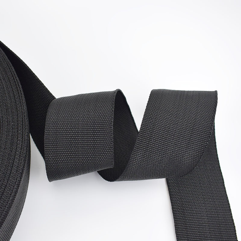 Meetee 5M 50Mm Polyester Nylon Pp Singels Lint Voor Strapping Gevlochten Tas Band Tape Kledingstuk Schoenen Singels Outdoor band RD206: Black