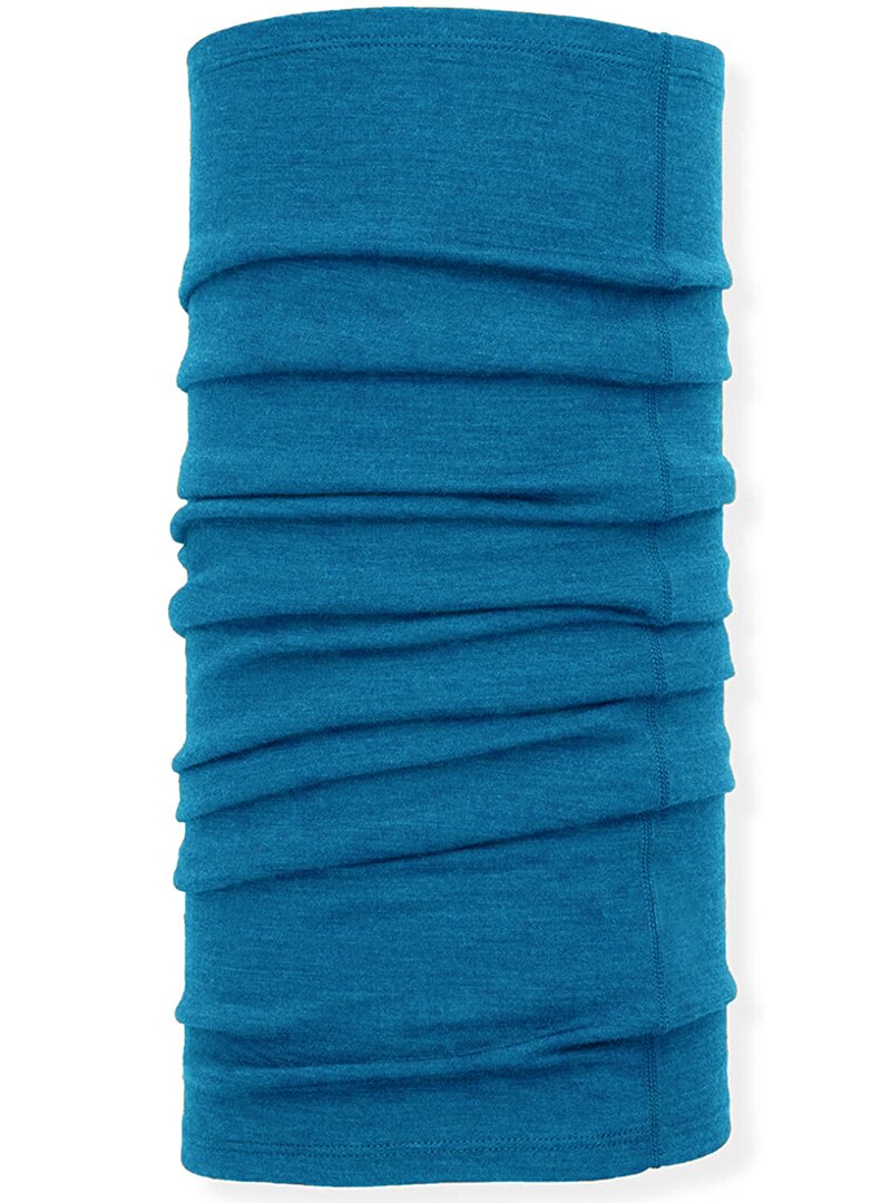 100% Merino Wool Neck Gaiter&amp; Bandana Women Men Merino Lightweight Ski Face Mask Neck Warmer Ring Wrap 1 Layer Warm Cover Scarf: Royal Blue-(Style 2)