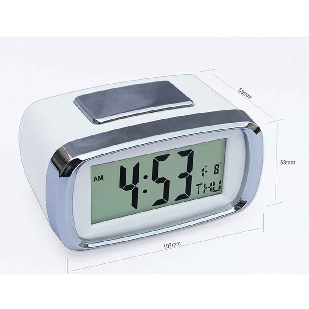 Digital Alarm Clock Battery Operated Back Light Snooze Function Large Digit Display Calendar