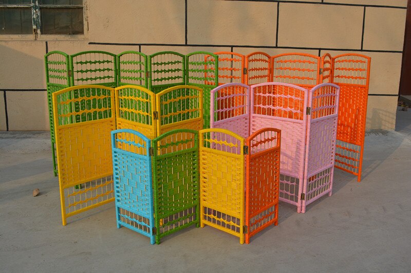 4 Panel Room Divider Screens Office Decorative Portable Partition Folding Screen Room Divider for Kids / Pet Barrier 50x30 cm