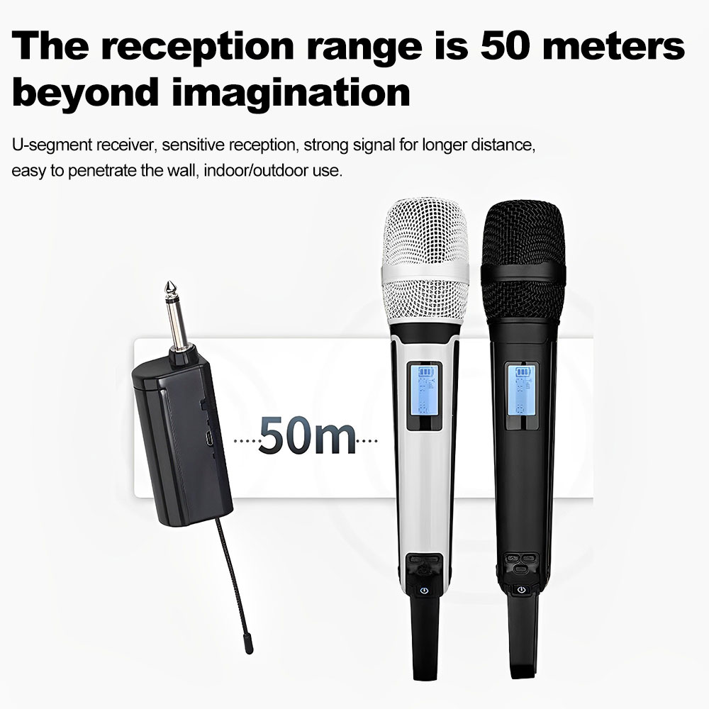 SKM9000 Wireless Microphone Universal One Drag Two Handheld Microphone Home Sound Card Stereo Outdoor Karaoke Stage