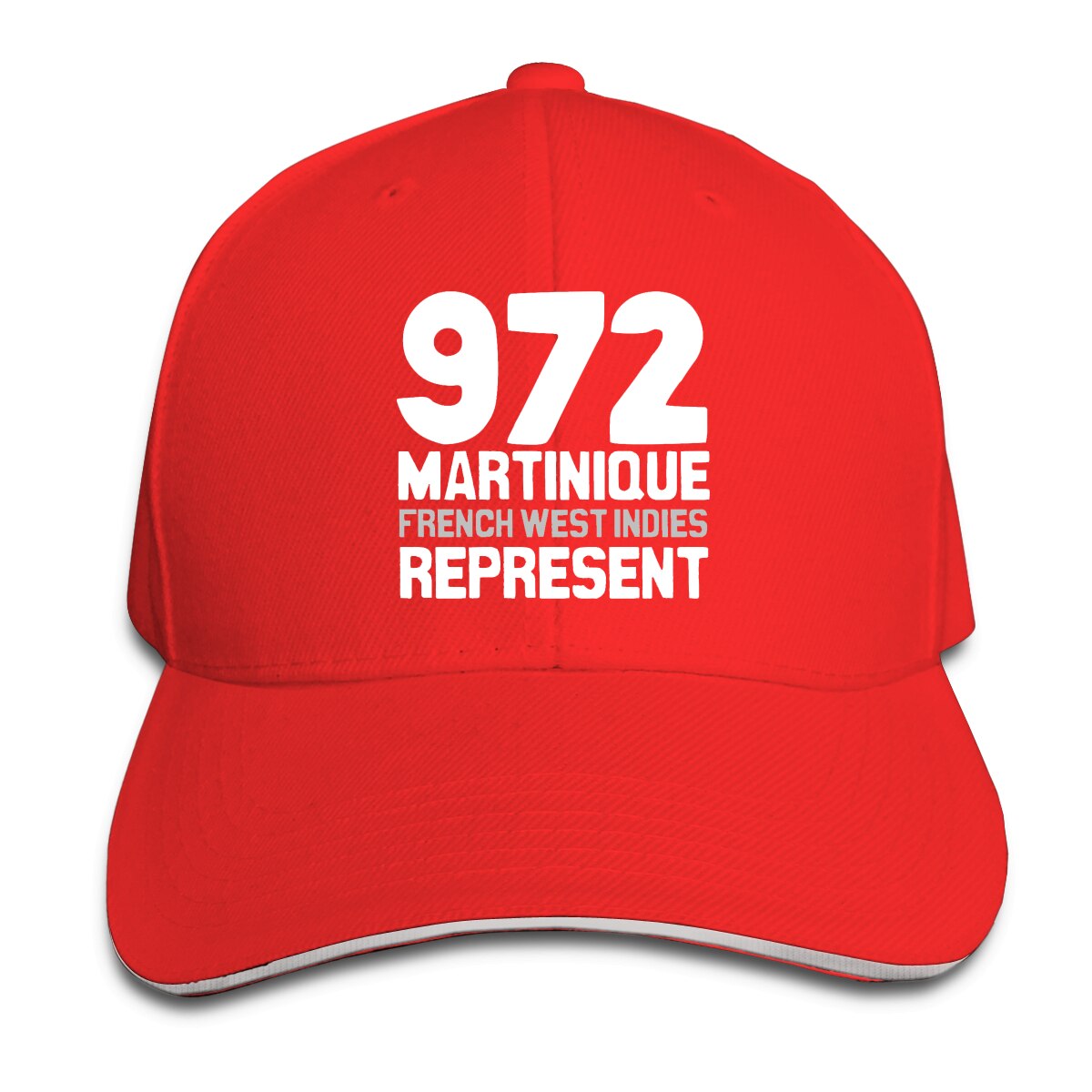Martinica, FWI, 972 Represent Essential-gorra de béisbol para hombre y mujer, gorro de béisbol R330 hip hop, novedad: Rojo
