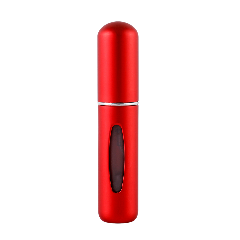 Mini botella de Perfume portátil de viaje de alta gama, Base de recarga, carga recta, muestra pequeña de Perfume, Material de aluminio: Oro