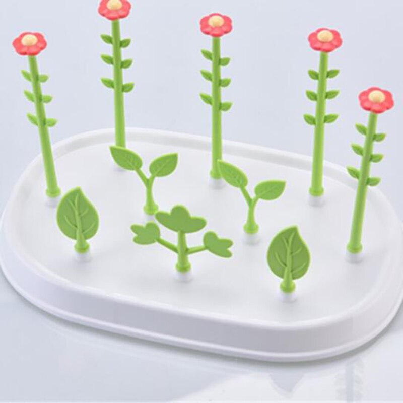 Baby Bottle Drying Rack tree shape feeding baby Bottle Holder Healthy Safe Material Drain Bottles Rack With CoverYHZ003