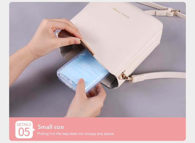 Dustproof Transparent Face Shield Mask Storage Box Moisture-Proof Disposable Face Nose Cover Organizer Holder Mask Storage Case