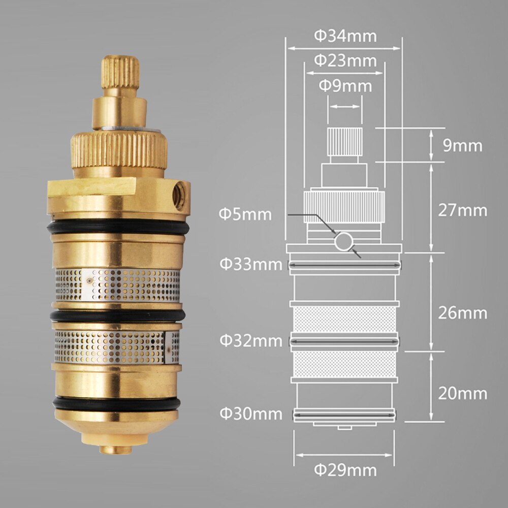 Durcheinander Thermostat Ventil Spule Kupfer Wasserhahn Patrone Schlecht Mischbatterie Dusche Misch Ventil Einstellen sterben Mischen Wasser Temperatur: FX-2934T