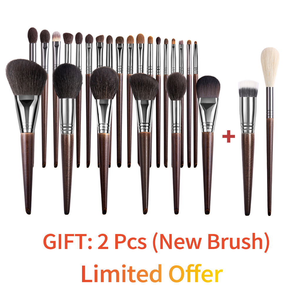 OVW Natural Goat Hair Makeup Brushes Set Kit brocha maquillaje pedzle do makijazu blending smudging brush shader