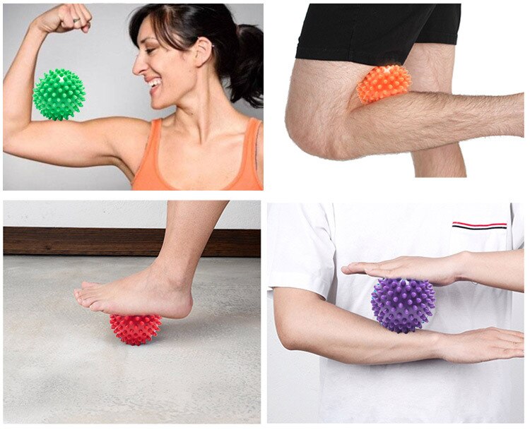 Fitness PVC Hand Massage Ball PVC Soles Hedgehog Sensory Training Grip the Ball Portable Physiotherapy Ball Diameter 7cm