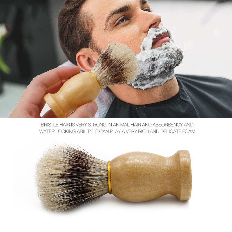 CestoMen Bart Schaum Nass Rasieren Pinsel 100% Wildschwein Borsten Holz Griff Gesichts Reinigung Haar Bart Rasiermesser Pinsel Männer der Pflege werkzeuge