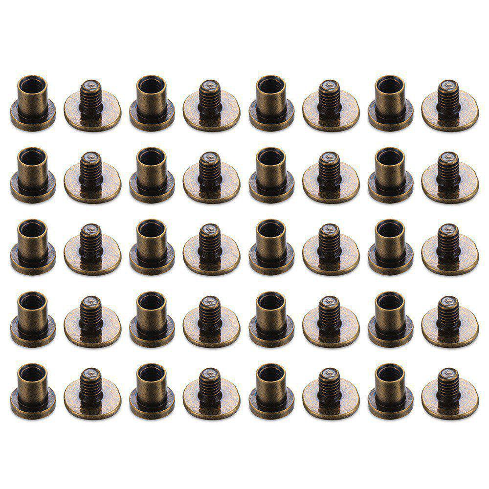 20Pcs Hart Patroon Klinknagels Koper Leer Craft Band Portemonnee Solid Messing Nail Klinknagels Schroeven Doek Knop Decoratie Nail Diy tool: 6x6mm bronze