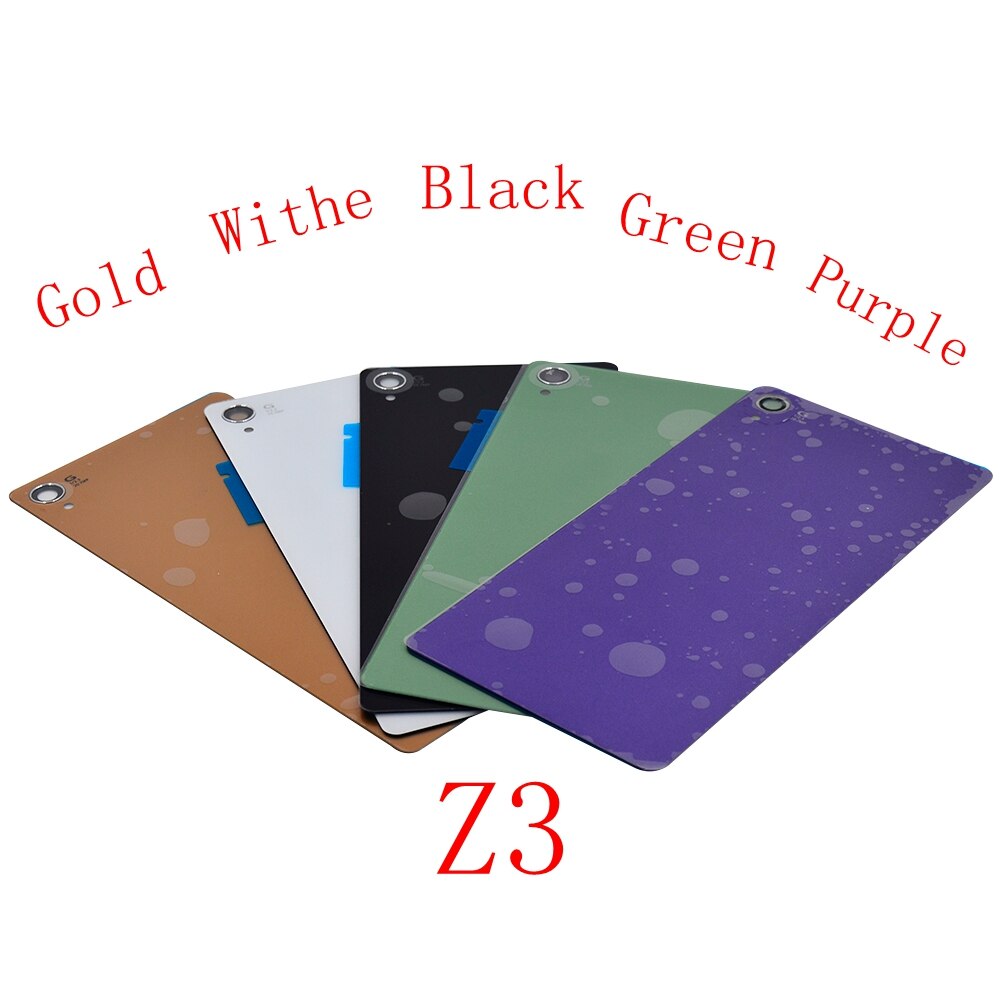 For Sony Xperia Z3 D6603 D6653 Back Battery Cover Rear Door Housing Glass Case Replacement For SONY Z3 Z4 Plus Battery Cover