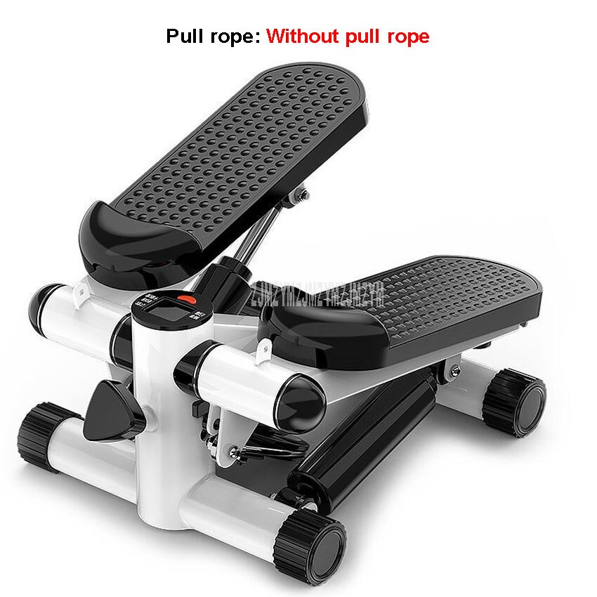 Multifunctional Indoor Fitness Stepper With Resistance Rope Home Exercise Tools Waist Beauty Sports Stepper Walker Equipment: Light Grey