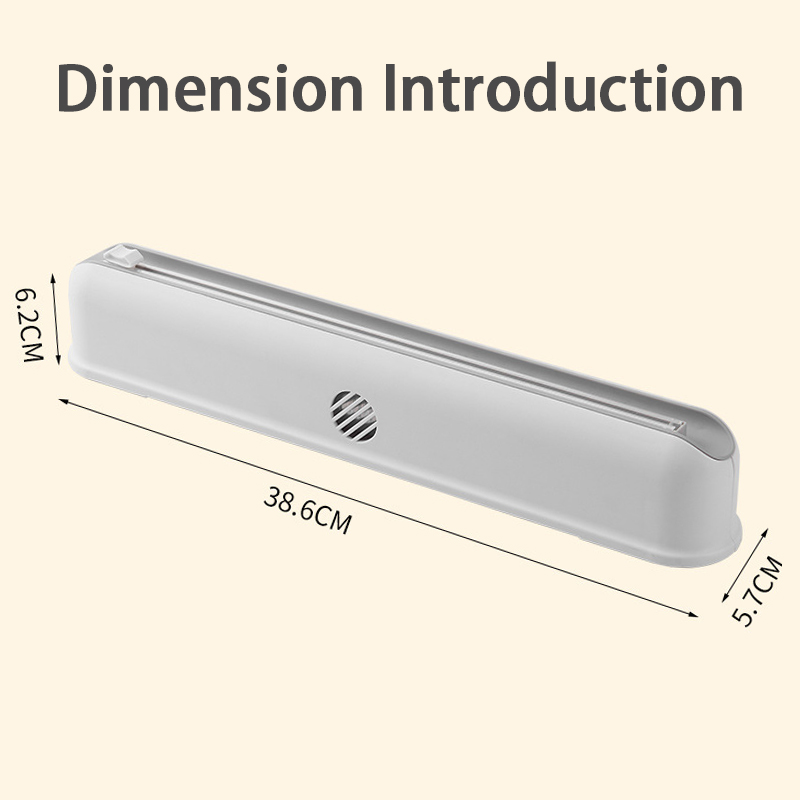 Eten Wrap Dispenser Cutter Folie Vershoudfolie Wrap Dispenser Plastic Sharp Cutter Opslag Houder Keuken Tool Punch-Gratis Vaststelling: Style 1