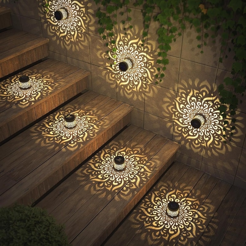 Solar Mandala Wandlamp - IP65 Waterdicht - Projectie Bloem - Tuin, Terras, Gazon Decoratie