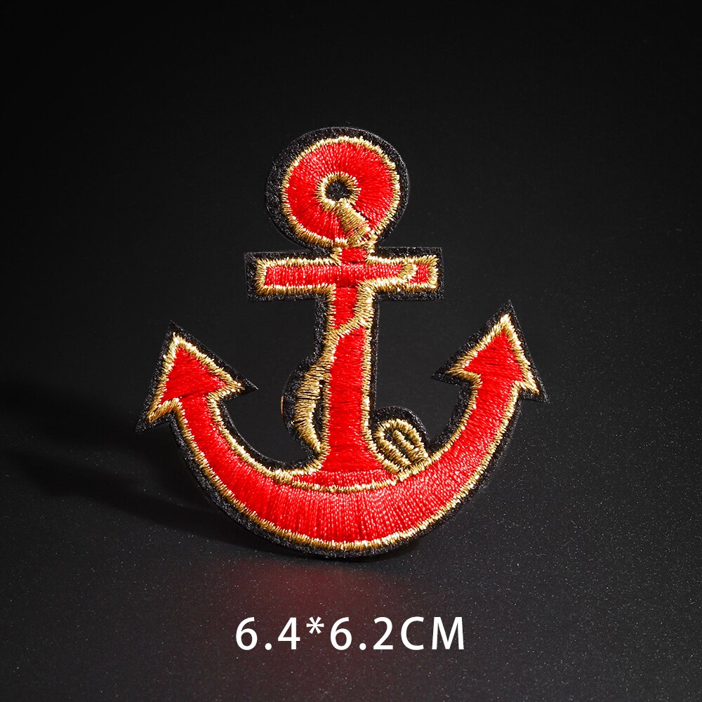 Piratenschip Badges Zeilen Serie Patches Voor Kleding Ijzer Op Anker Geborduurde Applique Badges Diy Kleding Accessoire: N5-BT4585