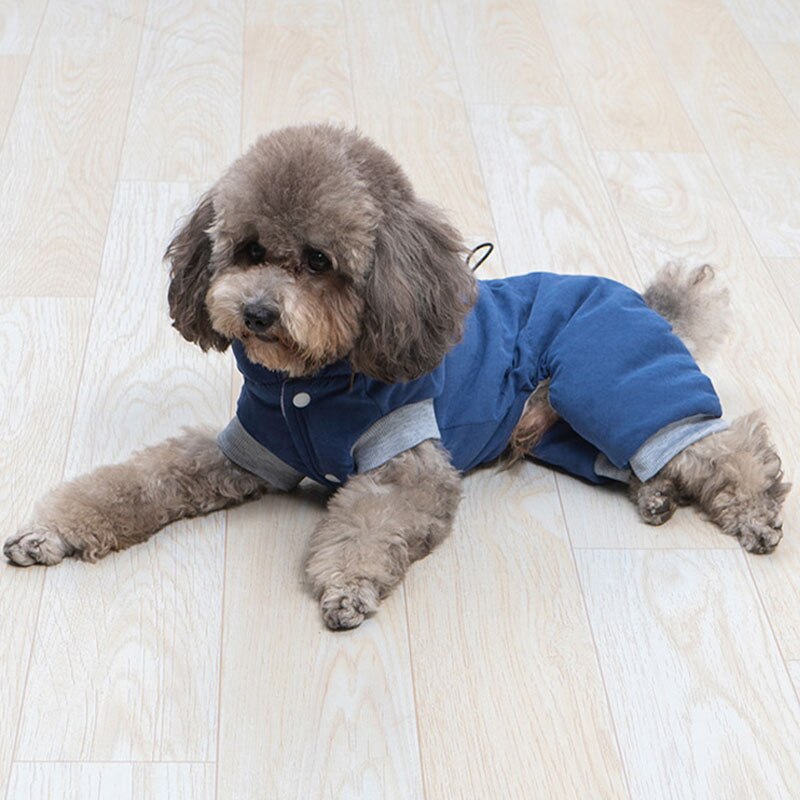 Hundetøj vinter  #6 størrelser kæledyr hund jumpsuit varm frakke jakke til små hunde chihuahua pink/marineblå hunde kæledyr tøj bukser