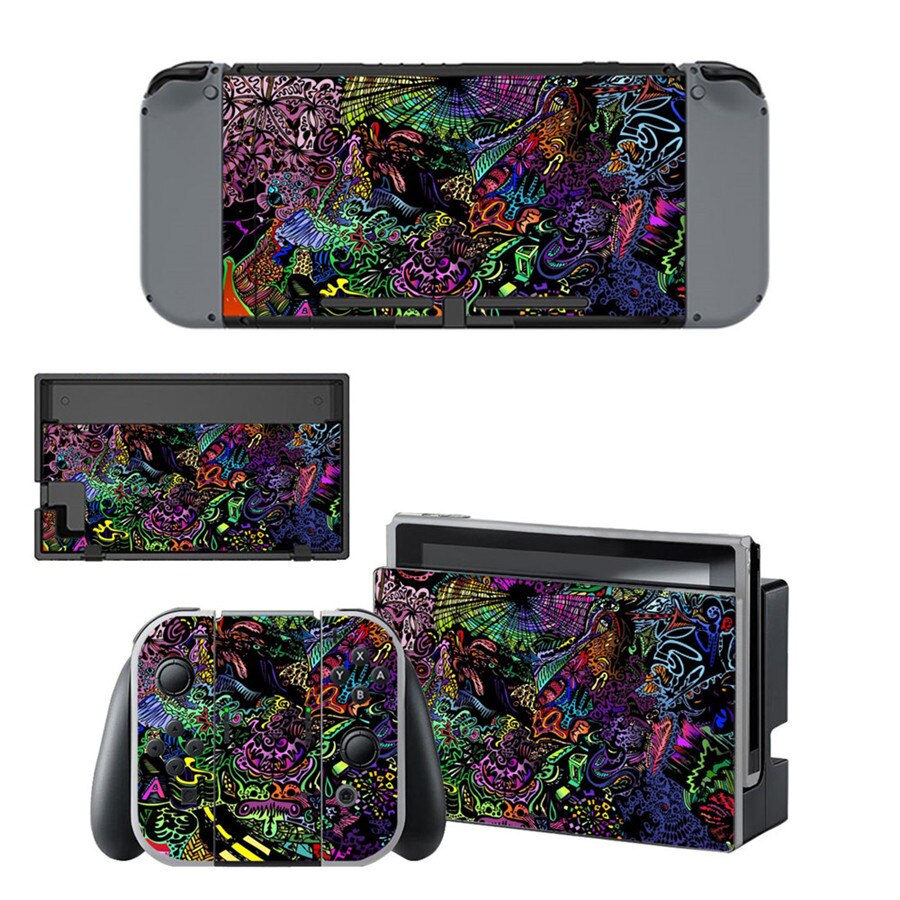 12 Styles Cool Graffiti Style Vinyl Decal Skin Sticker For Nintend Switch NS NX Console & Joy-con Game Accessories: Style 9