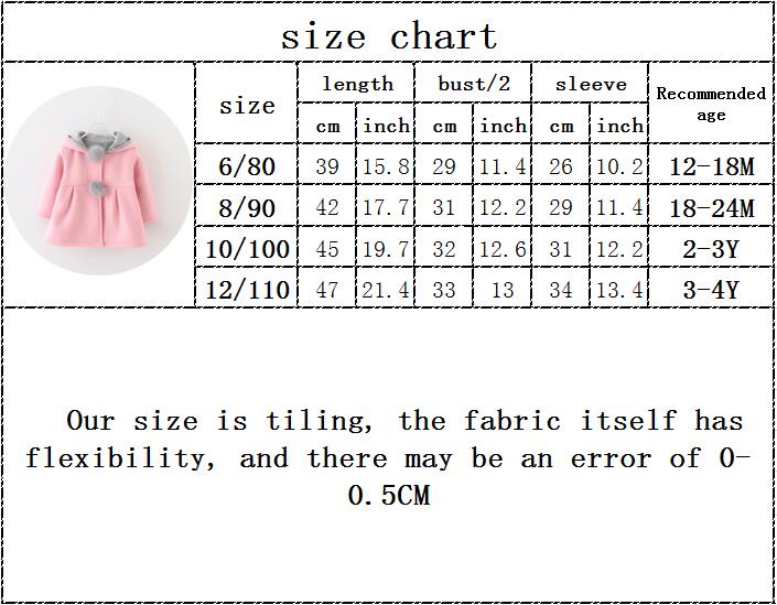 Kinderen baby meisjes winter lange mouwen capuchon bovenkleding tops jas peuter kinderen warme casual jas vest 1-4y