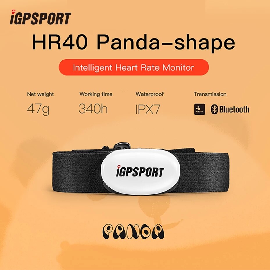 IGPSPORT HR40 Ceinture Thoracique Moniteur Fréquence Cardiaque - Taille Unique