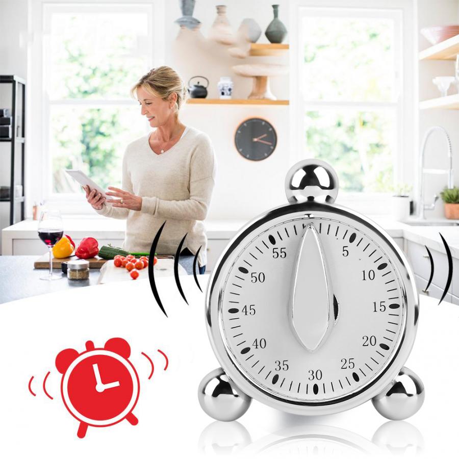 60 Minutes Kitchen Timer Count Down Alarm Cooking Reminder Mechanical Time Timer Home Kitchen Cooking Baking Tools