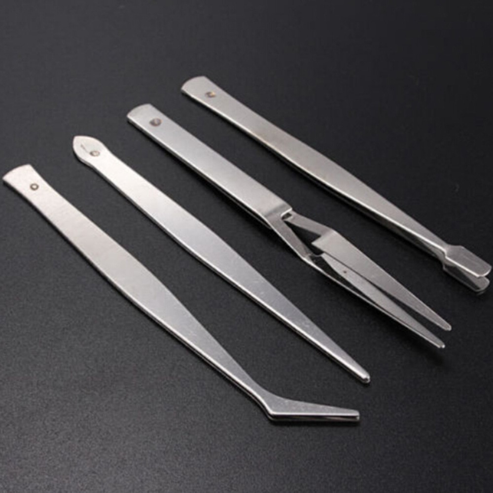 4 Stks/partij Rvs Tang Kniptang Tang Pincette Pincet Set Onderhoud Tool Voor Cleaning Tools