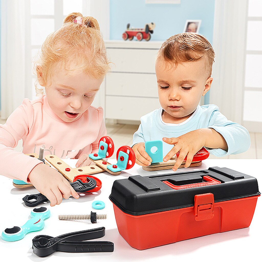 DIY Kinder Pretend Rolle Spielen Kombination Demontage Schraube Mutter Reparatur Werkzeug Box Montage Klassische Kinder Pädagogisches Spielzeug M50 #: Default Title