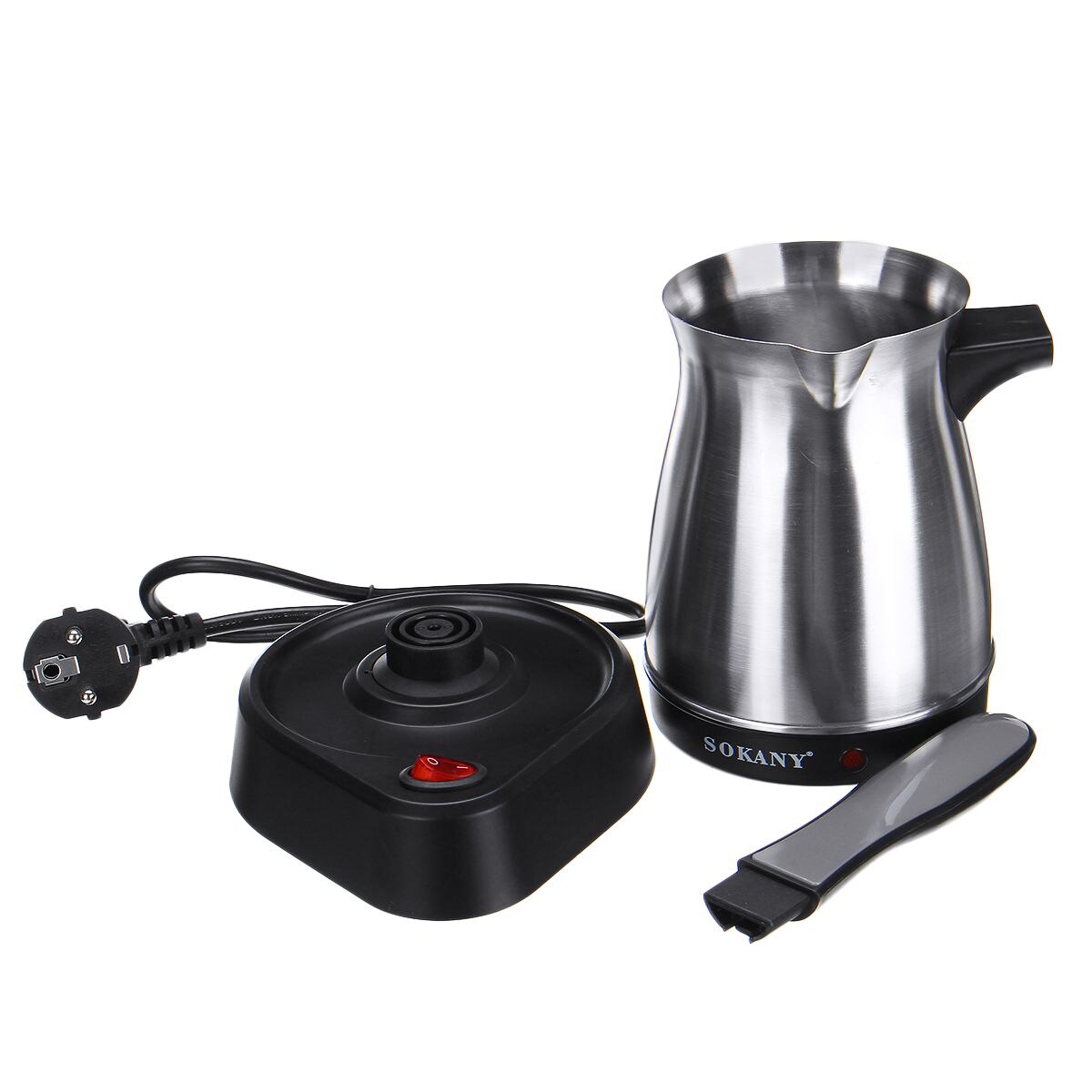 500ML 220V Stainless Steel Coffee Machine Greek Turkish Coffee Maker Portable Waterproof Electric Boiled Pot Home Appliances