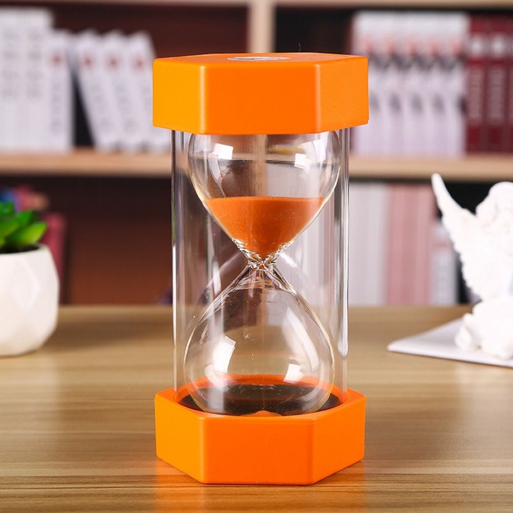 Minuterie de douche rotative pour étudiants, ornement de bureau, bouteille de sable mouvant, sablier hexagonal, horloge de sable, d'anniversaire: WHITE / 7 min