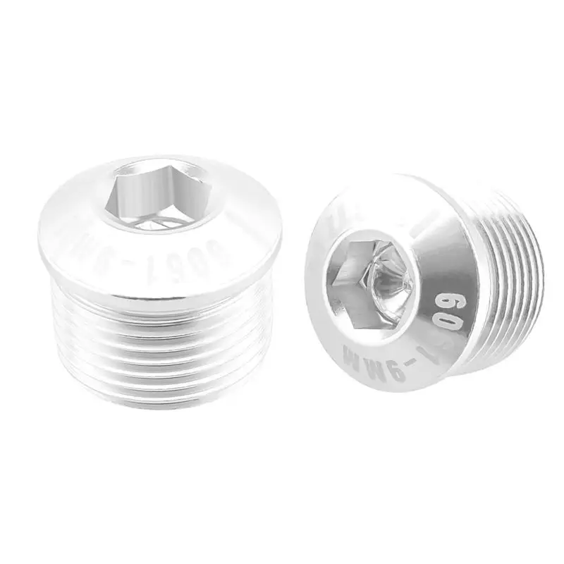MUQZI 2pcs M14 Pedal Screw Dust Prevention Cover Aluminum Ultralight Pedal Bolt End Cap For Bike: light yellow
