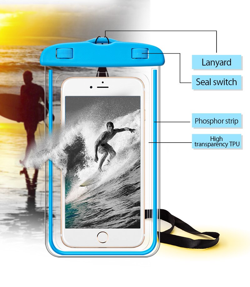 Waterdichte Telefoon Tas Pouch Onderwater Dry Case Cover Universal Voor Mobiele Telefoon Waterdichte Tas Droge-Slip Voor Iphone 12 X Xr