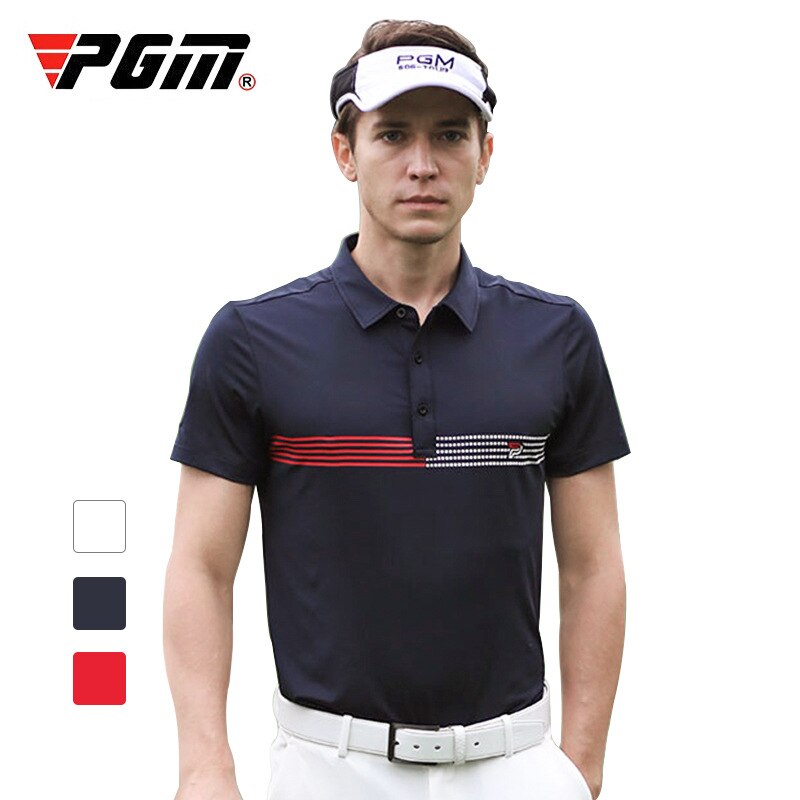 PGM Golf – T-shirt à manches courtes pour hommes, vêtements d'été en tissu respirant à séchage rapide, Yf241