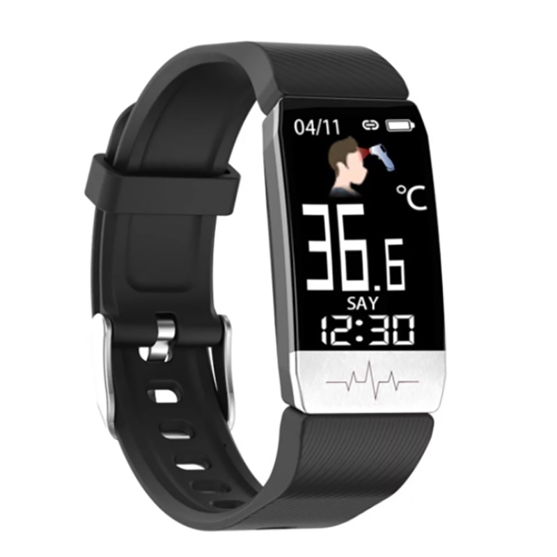 Temperatuur Ecg Fitness Tracker T1 Smart Armband Bloeddruk Hartslagmeter Smartband Polsbandje T1S Sport Fitness Horloge