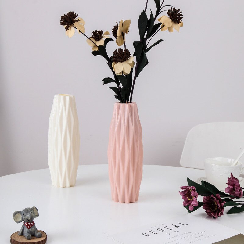 Origami Flower Vases Imitation Ceramic Flower Vase Basket Tabletop Plants Home Decor Bonsai Decor Flower Arrangement Container