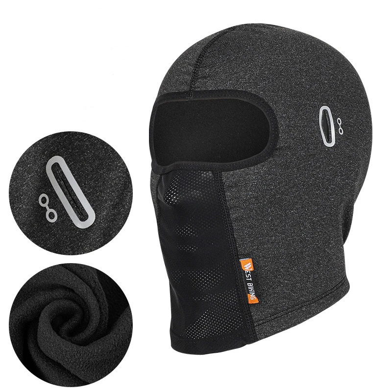 Balaclava de inverno para ciclismo, máscara facial para motocicleta, capacete completo para homens e mulheres, esportes, à prova de poeira, cachecol à prova de vento: Azul