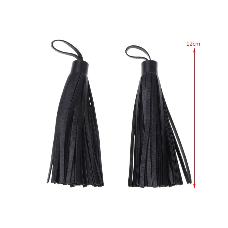 2x lässig Faux Leder Quasten Kette Telefon Tasche Anhänger 12cm
