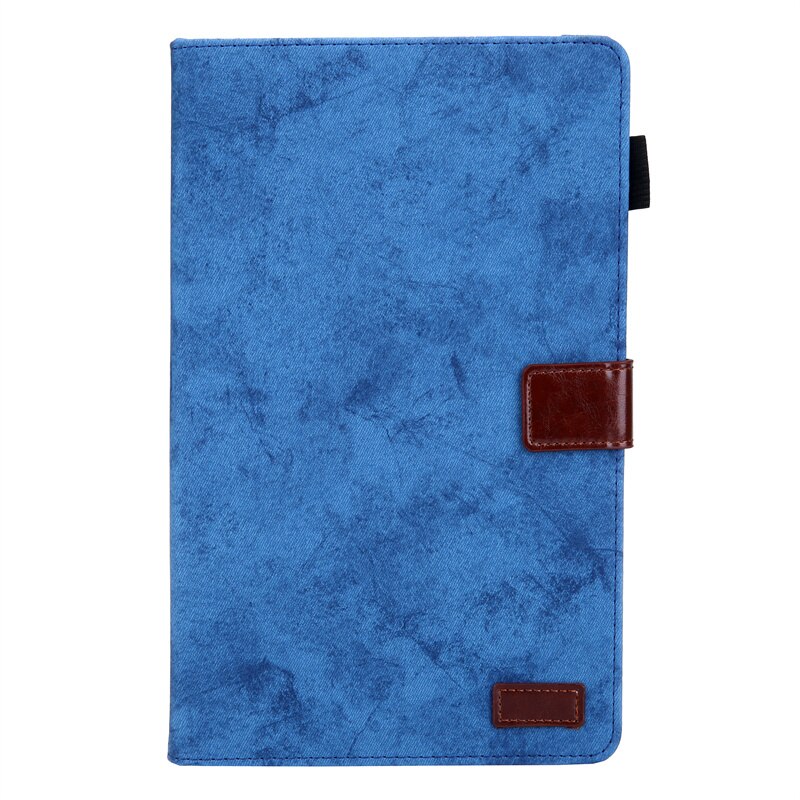 For Galaxy Tab A8 A 8 Case For Samsung Galaxy Tab A8 10.5'' SM-X205 SM-X200 Cover Stand Business Tablet Shell + Stylus: Blue