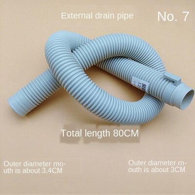 Washing Machine Origional Product in Drainage Pipe Overflow Tube Bottom in Connection Tube Inlet Tube Accessories: Dark Grey