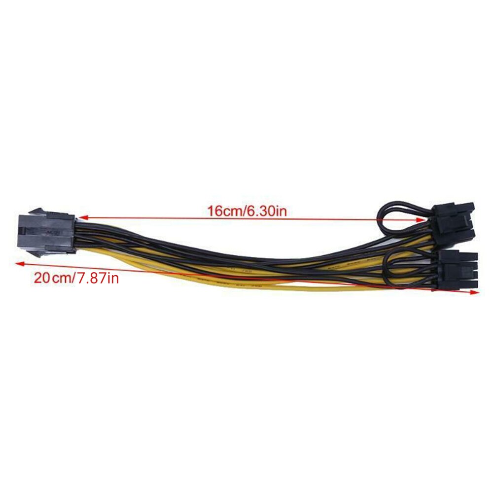 5/10pcs PCI-E 6-pin to Dual 6+2-pin (6-pin/8-pin) Power Splitter Cable Graphics Card 6Pin to Dual 8Pin PCIE PCI Power Cable