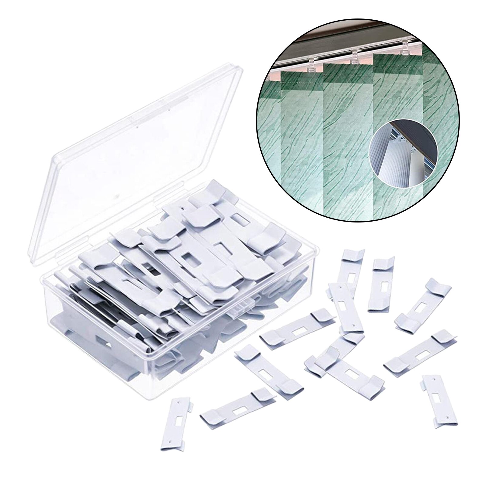 12 Pack Verticale Blind Reparatie Vaan Savers, Metalen Verticale Blind Reparatie Clips Tabs Blind Vervanging Gereedschap Voor Verticale Blind
