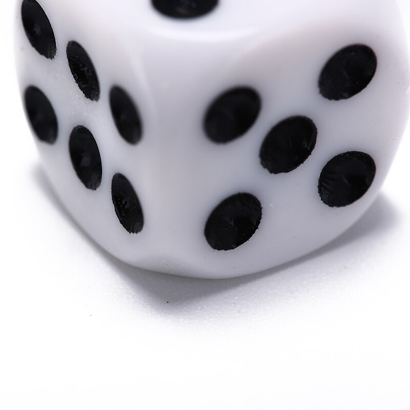 Brand 5Pcs/Lot 10/16mm Drinking Dice Acrylic White Round Corner Hexahedron Dice Club Party Table Playing Games RPG Dice Set