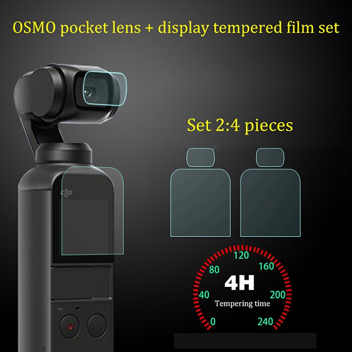 Película templada de bolsillo Osmo, accesorios de película protectora de pantalla Premium 4H, película protectora Osmo templada para cámara de bolsillo, novedad: Set 2