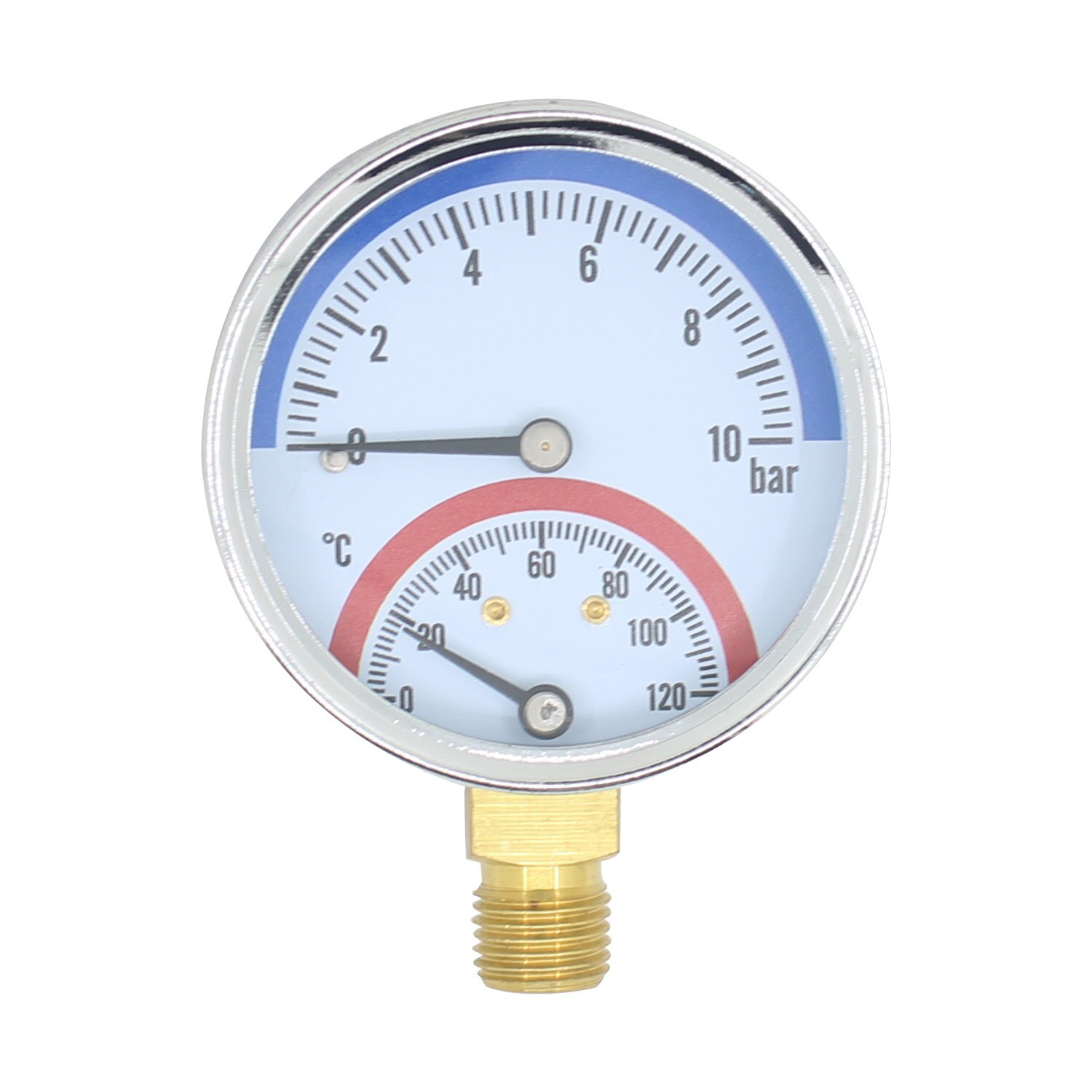 1/4 "Temperatuur Manometer Meter Buitendraad Thermometer Monitor Dual Display Vloerverwarming