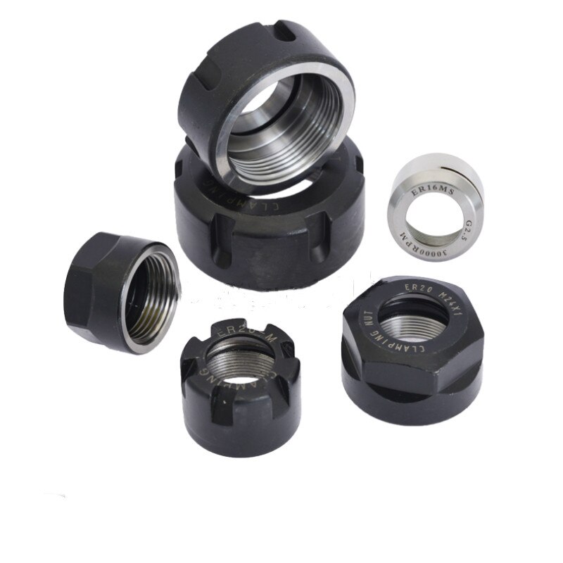 1pcs ER8 ER11 ER16 ER20 A M nut CNC Router Engraving ER collet nut clamping cnc milling turning collet chucks
