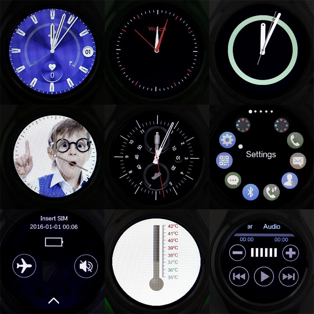 neue Smartwatch 1,3 in Touchscreen Wasserdicht mit SIM Karte Slot Schlaf Monitor Herzfrequenz Monitor und Schrittzähler