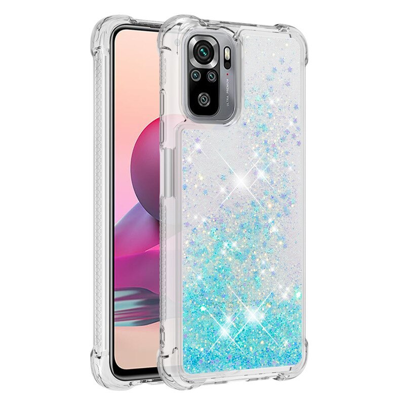 Dla Redmi uwaga 10 S przypadku mody Quicksand Glitter ciecz skrzynka dla Xiaomi Redmi uwaga 10 S telefon pokrywa Redmi Note10s 10 S Coque: Redmi Note 10 4G / B8