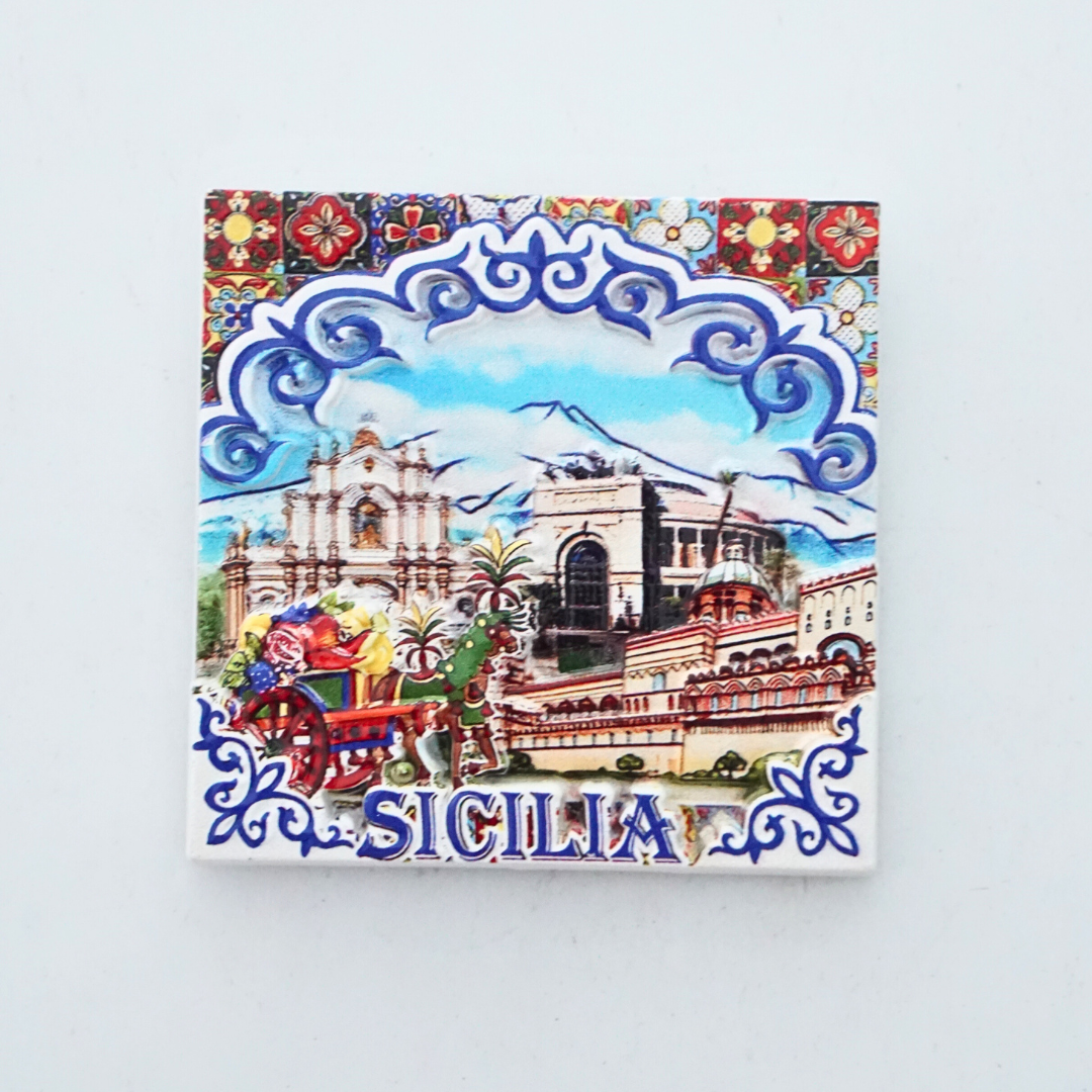 Italy Fridge Magnets, Argentina Fridge Magnets, Sicily Fridge Magnets, Leaning Tower of Pisa Scenic Fridge Magnets, Buenos Aires: Brown