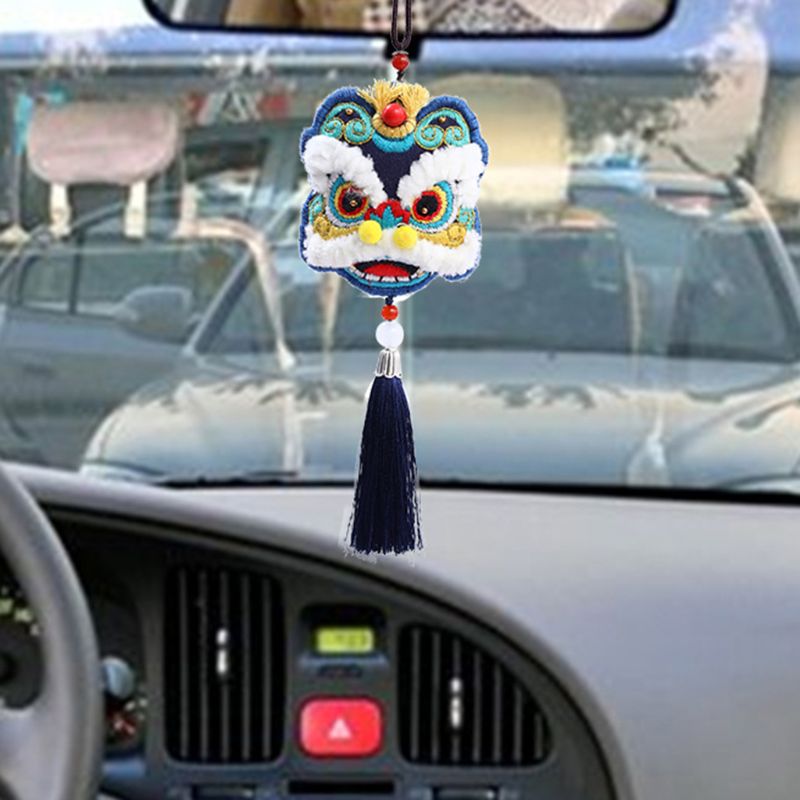 Pendentif en Lion de Fortune chinois | Amulette chinoise, Kit de broderie fait main, bricolage, paquet de sacs en matériel artisanal