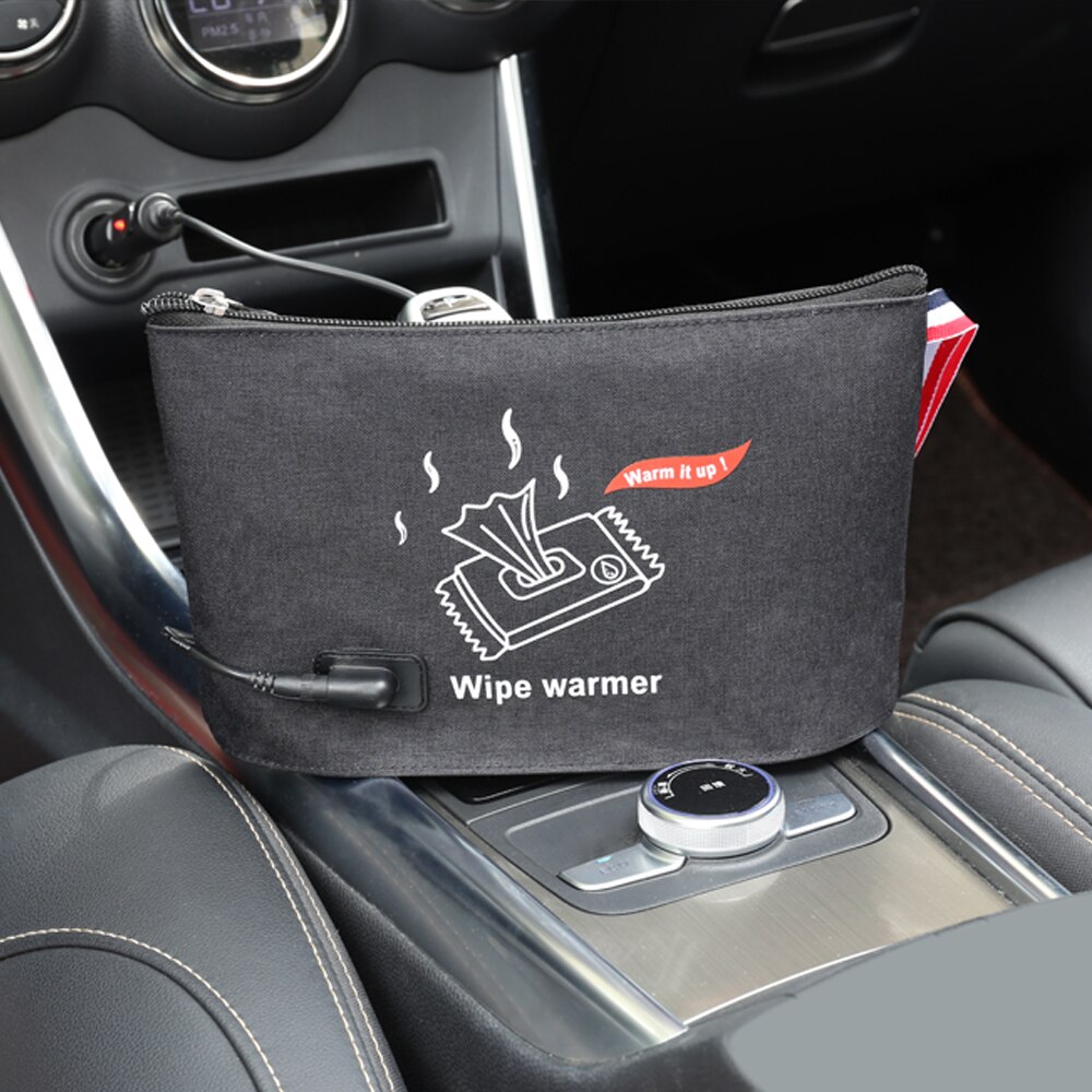 Calentador de toallitas portátiles para coche, termostato de toallitas para bebé, bolsa de calefacción, dispensador de toallas húmedas, calentador de toallitas para bebé