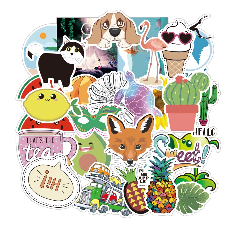 50Pcs VSCO Stickers Meisje Ding Cool Waterdichte Stickers Voor Laptop Skateboard Motorfiets auto Pack Decal Meisjes Stickers